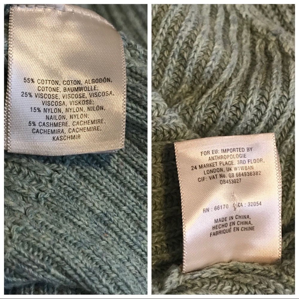 NWOT Anthropologie Moth High Low Cashmere Sweater - Picture 8 of 8